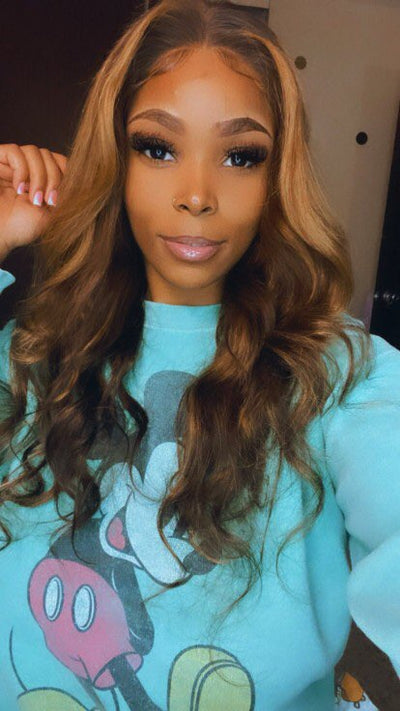 Honey Highlights Body Wave 13x4 HD Lace Wig